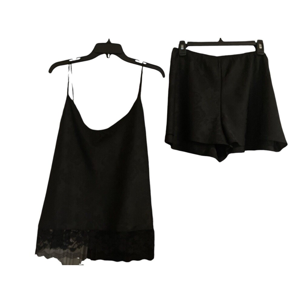 New Lilac+London Pajama Set Black Sexy Lace FlowerCami & Shorts Sleep Set Sz 1X